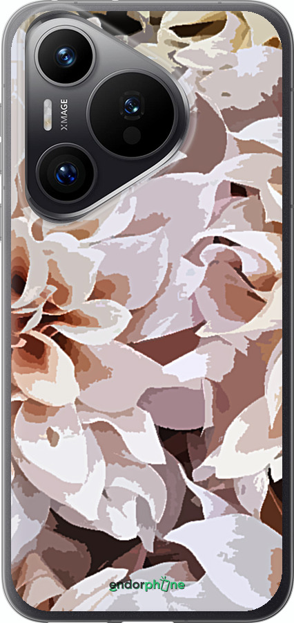 Силиконовый чехол пионы акварелью для Huawei Pura 70 PRO - 4376u-3700 изображение 
