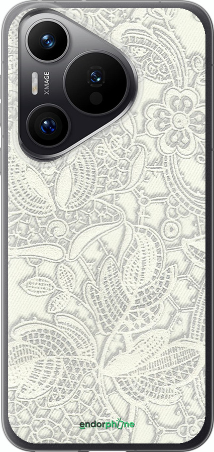 Силиконовый чехол Белое кружево для Huawei Pura 70 PRO - 4383u-3700 изображение 
