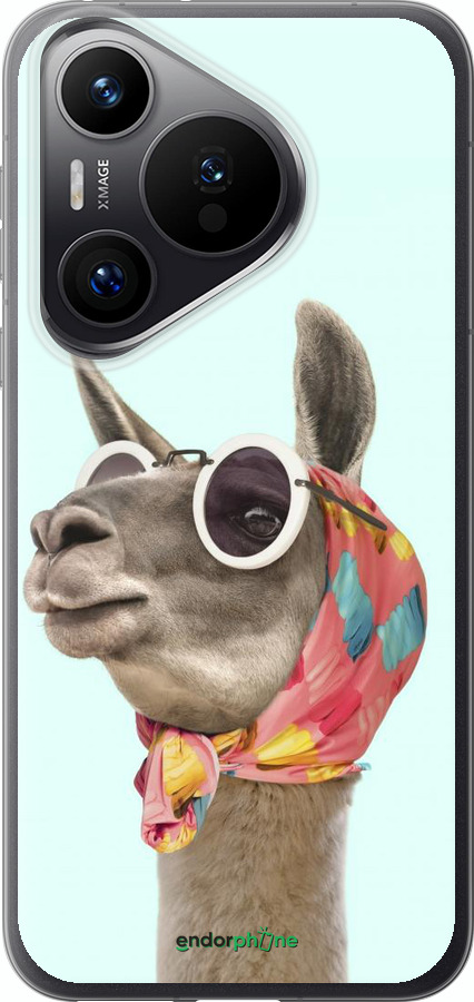 Силиконовый чехол Модная лама для Huawei Pura 70 PRO - 4479u-3700 изображение 