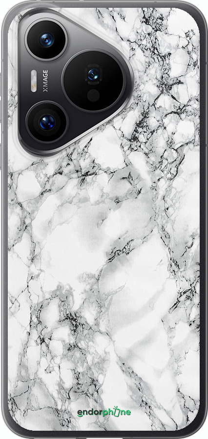 Силіконовий чехол Мармур білий для Huawei Pura 70 PRO - 4480u-3700 изображение 