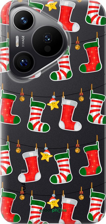 Силиконовый чехол Новогодний 9 для Huawei Pura 70 PRO - 4622u-3700 изображение 
