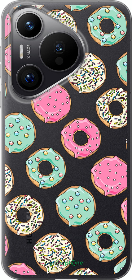 Силиконовый чехол Пончики 1 для Huawei Pura 70 PRO - 4657u-3700 изображение 