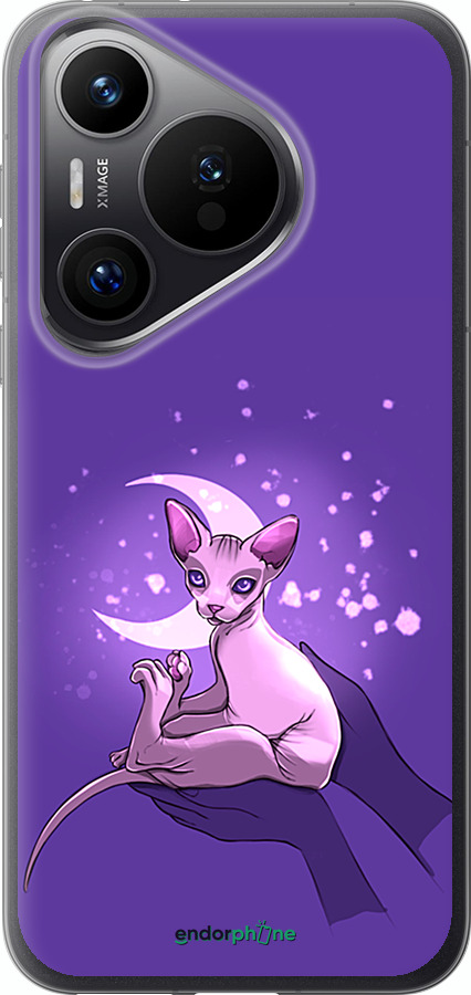 Силиконовый чехол Кот2 для Huawei Pura 70 PRO - 4676u-3700 изображение 
