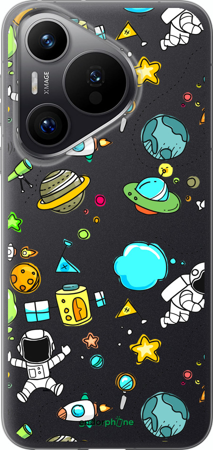 Силиконовый чехол Космос для Huawei Pura 70 PRO - 4735u-3700 изображение 