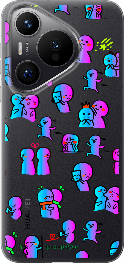 Силиконовый чехол Эмоции для Huawei Pura 70 PRO - 4736u-3700 изображение 