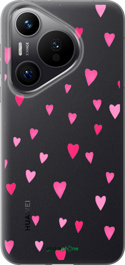 Силиконовый чехол Сердечки 2 для Huawei Pura 70 PRO - 4763u-3700 изображение 
