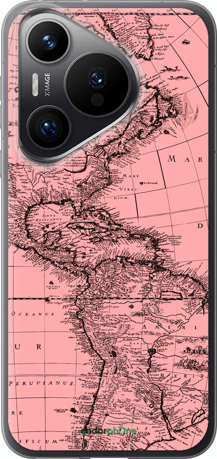 Силиконовый чехол Карта для Huawei Pura 70 PRO - 4794u-3700 изображение 
