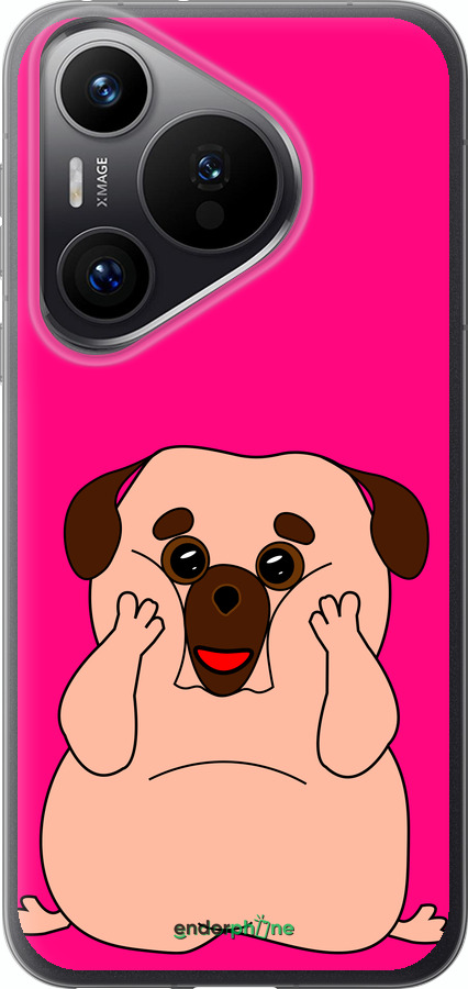 Силиконовый чехол Весёлый мопс для Huawei Pura 70 PRO - 4908u-3700 изображение 