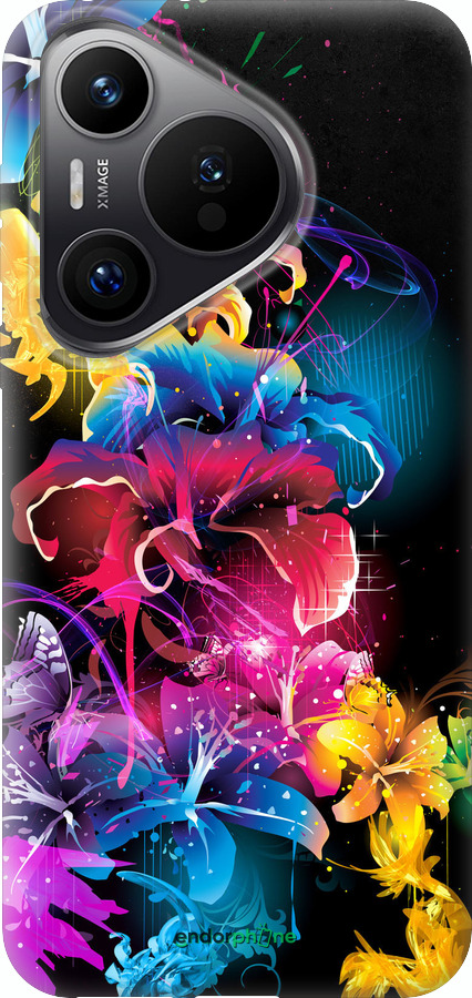 Силіконовий чехол Абстрактні квіти для Huawei Pura 70 PRO - 511u-3700 изображение 
