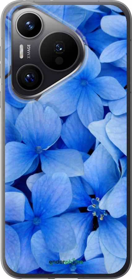 Силіконовий чехол Сині квіти для Huawei Pura 70 PRO - 526u-3700 изображение 