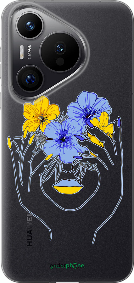 Силиконовый чехол Девушка v4 для Huawei Pura 70 PRO - 5276u-3700 изображение 
