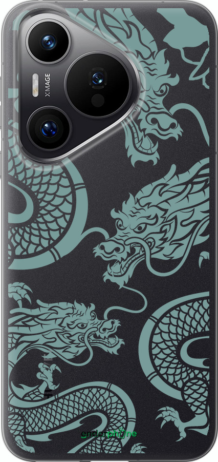 Силиконовый чехол Дракон для Huawei Pura 70 PRO - 5476u-3700 изображение 