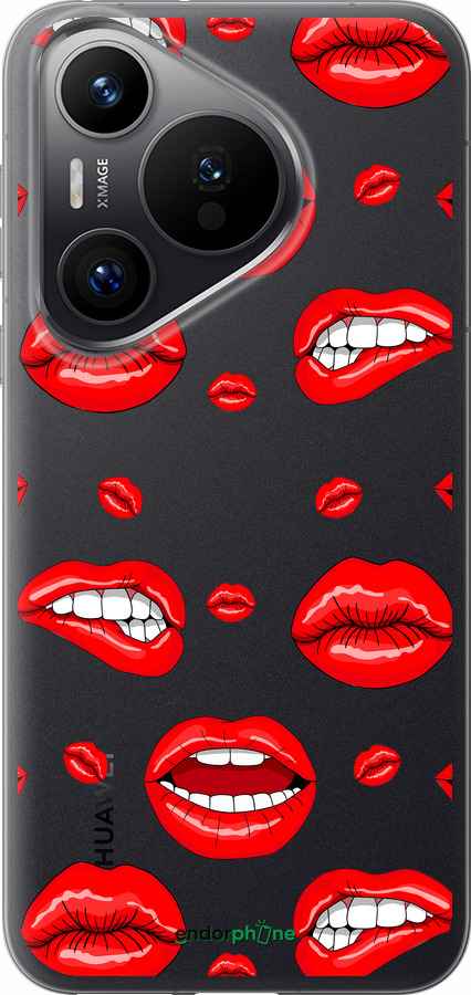 Силиконовый чехол Губы v3 для Huawei Pura 70 PRO - 5477u-3700 изображение 