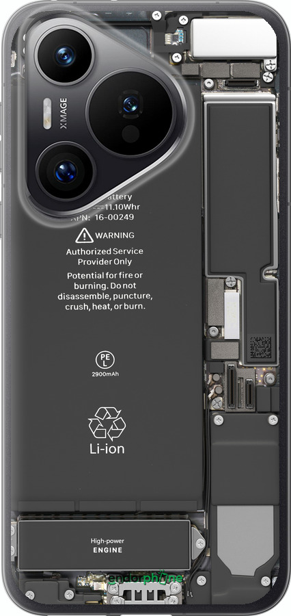 Силиконовый чехол Детали смартфона для Huawei Pura 70 PRO - 5487u-3700 изображение 