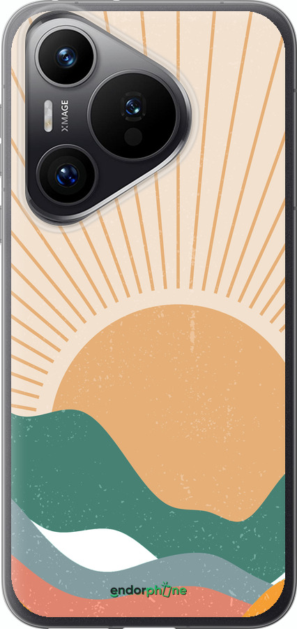 Силиконовый чехол Горы и солнце v2 для Huawei Pura 70 PRO - 5488u-3700 изображение 