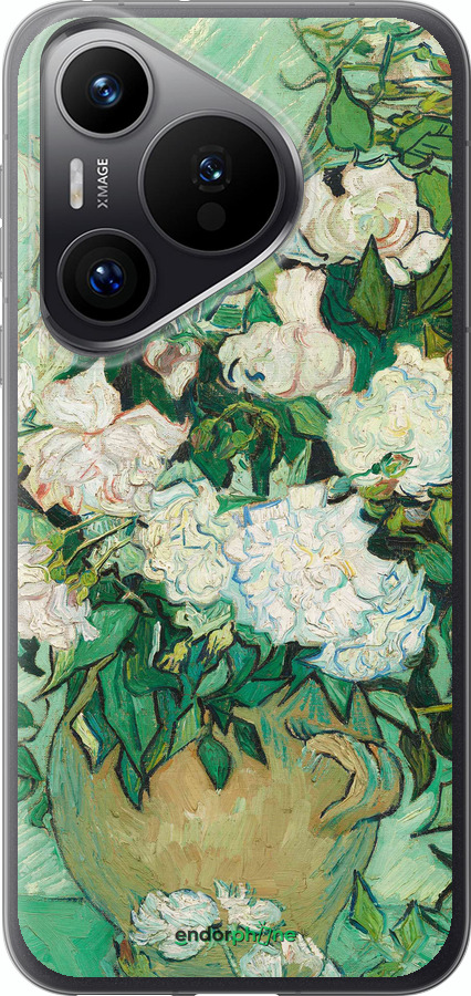 Силіконовий чехол Вінсент Ван Гог. Ваза з трояндами для Huawei Pura 70 PRO - 5543u-3700 изображение 