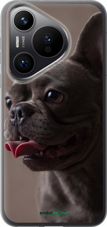 Силиконовый чехол Милый бульдог для Huawei Pura 70 PRO - 5546u-3700 изображение 