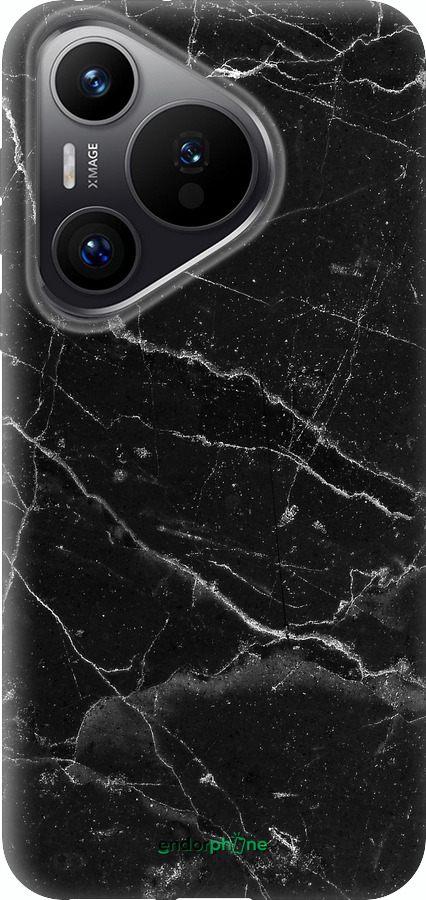 Силиконовый чехол Черный мрамор v2 для Huawei Pura 70 PRO - 5568u-3700 изображение 