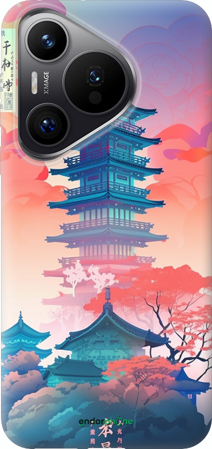 Силиконовый чехол Япония монастырь для Huawei Pura 70 PRO - 5590u-3700 изображение 