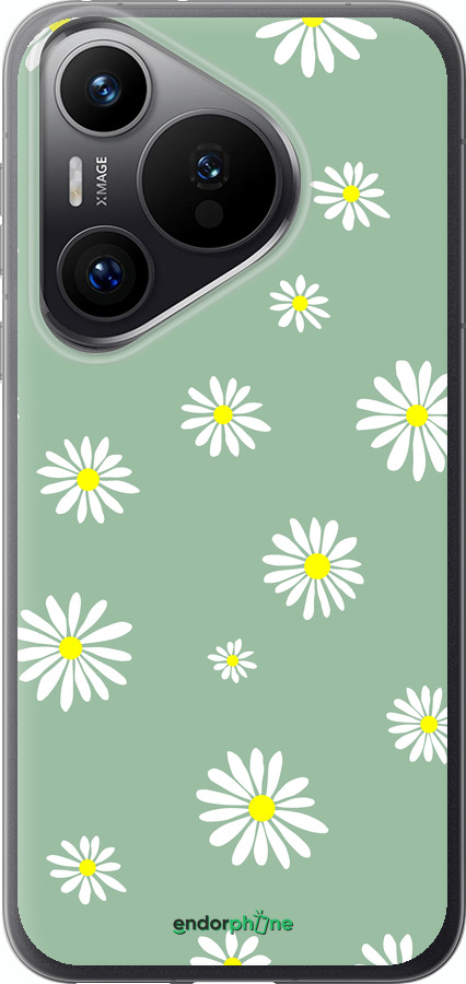 Силиконовый чехол Ромашки v4 для Huawei Pura 70 PRO - 5603u-3700 изображение 