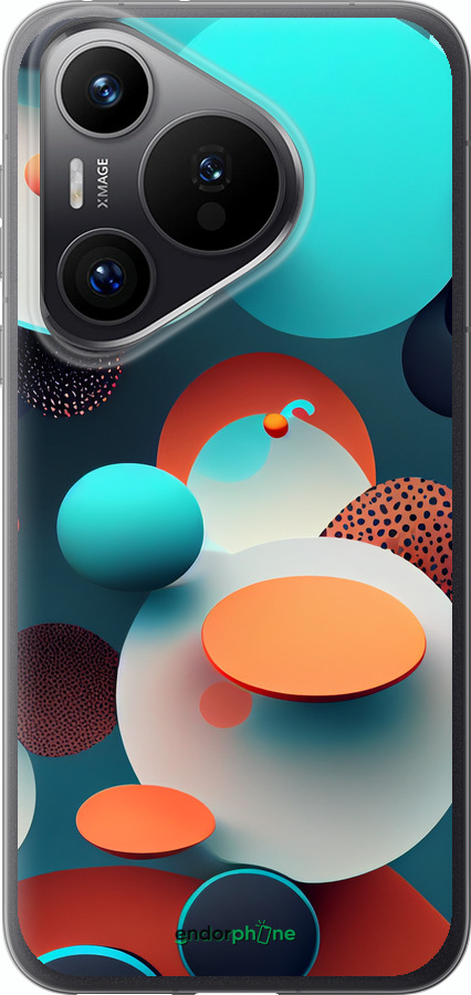 Силиконовый чехол Горошек абстракция для Huawei Pura 70 PRO - 5608u-3700 изображение 