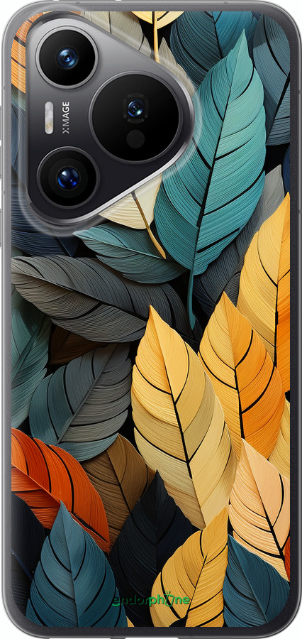 Силіконовий чехол Кольорове листя для Huawei Pura 70 PRO - 5644u-3700 изображение 