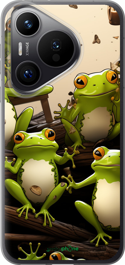 Силиконовый чехол Жабки для Huawei Pura 70 PRO - 5656u-3700 изображение 