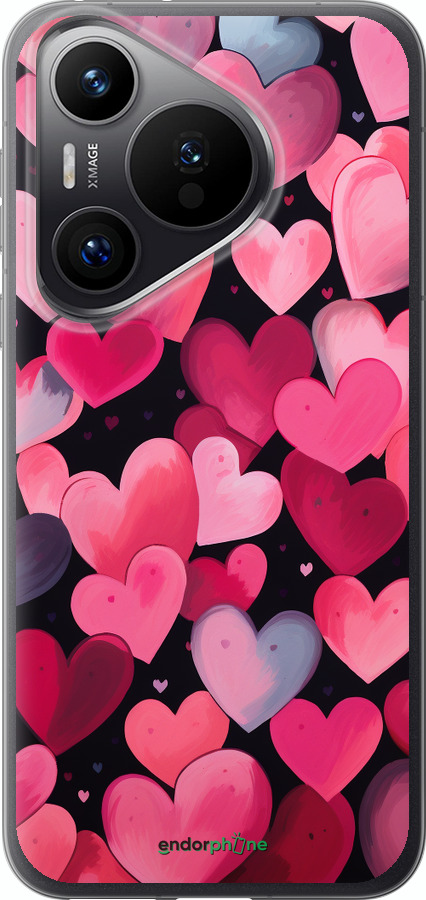 Силиконовый чехол Сердечки 4 для Huawei Pura 70 PRO - 5662u-3700 изображение 