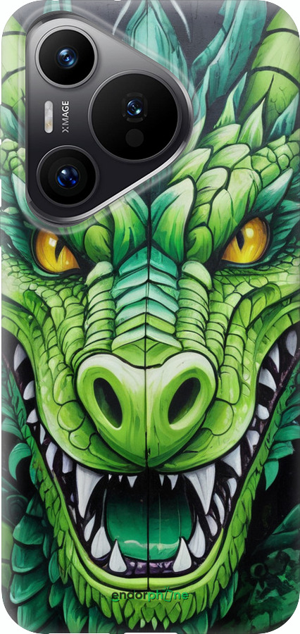 Силіконовий чехол Зелений дракон для Huawei Pura 70 PRO - 5816u-3700 изображение 