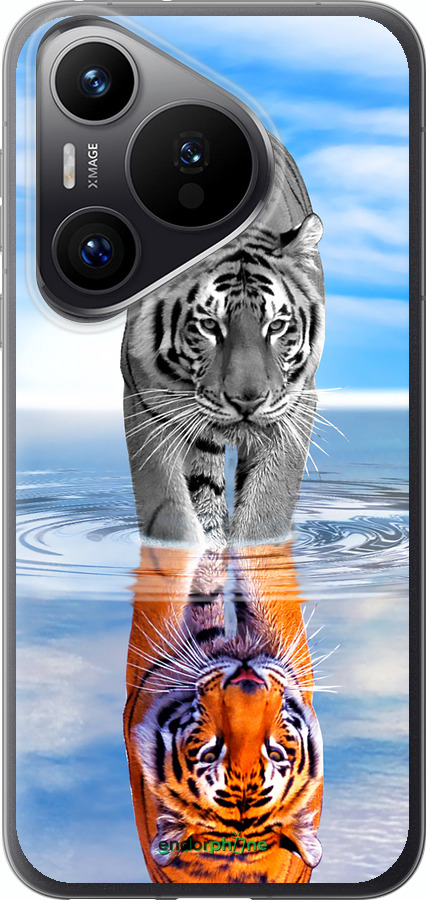 Силиконовый чехол Тигр для Huawei Pura 70 PRO - 6016u-3700 изображение 