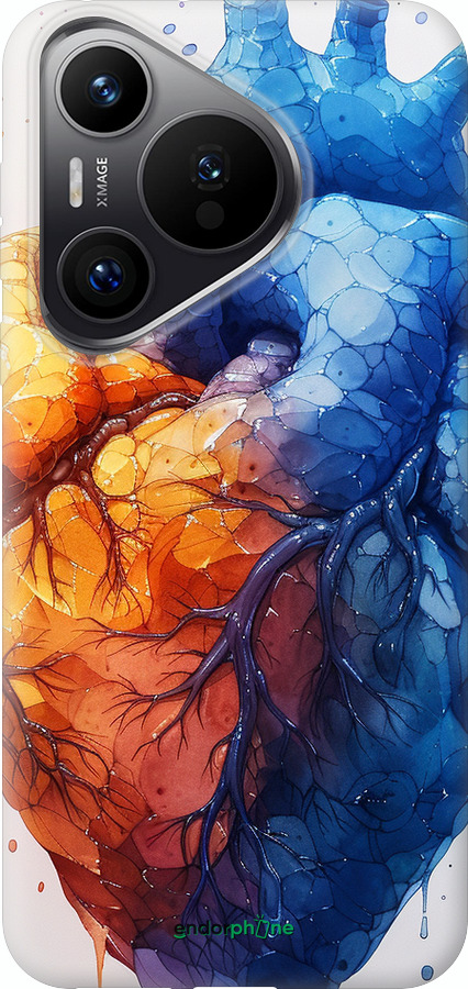 Силиконовый чехол Арт-сердце для Huawei Pura 70 PRO - 6034u-3700 изображение 
