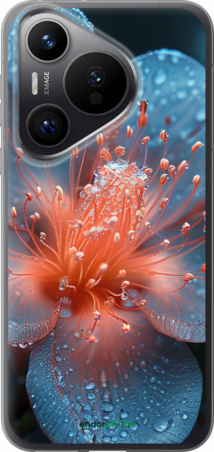 Силиконовый чехол Роса на цветке для Huawei Pura 70 PRO - 6039u-3700 изображение 