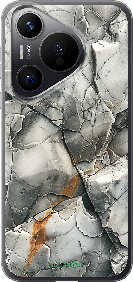 Силіконовий чехол Сірий мармур для Huawei Pura 70 PRO - 6041u-3700 изображение 