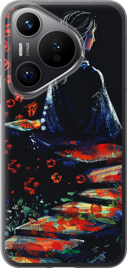 Силиконовый чехол Мечтательная девушка для Huawei Pura 70 PRO - 6042u-3700 изображение 