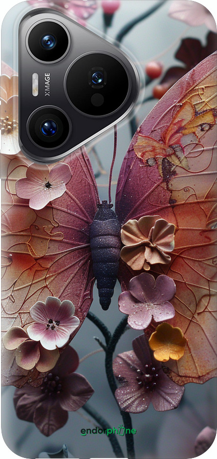 Силиконовый чехол Fairy Butterfly для Huawei Pura 70 PRO - 6048u-3700 изображение 