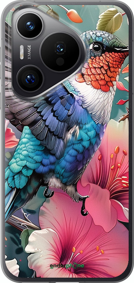 Силиконовый чехол Сказочная колибри для Huawei Pura 70 PRO - 6051u-3700 изображение 