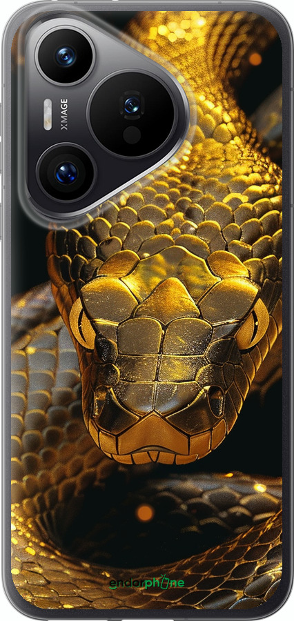 Силиконовый чехол Golden snake для Huawei Pura 70 PRO - 6072u-3700 изображение 