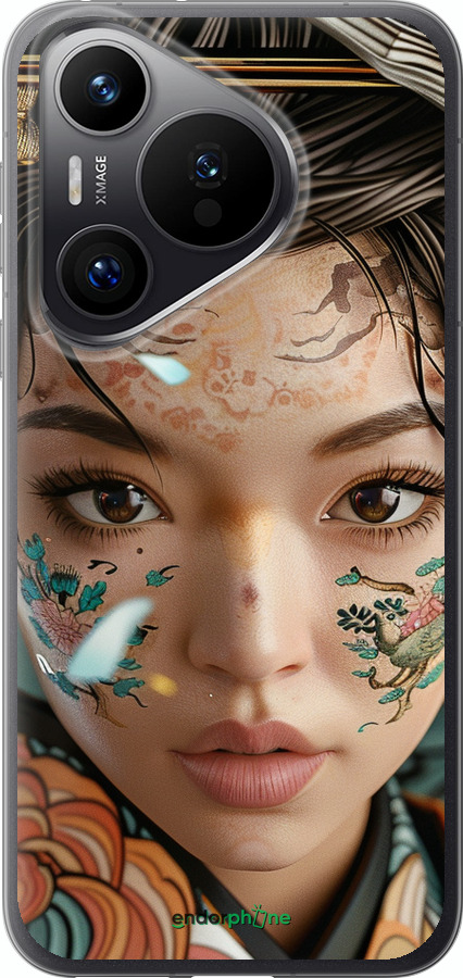 Силиконовый чехол Взгляд души самурая для Huawei Pura 70 PRO - 6076u-3700 изображение 