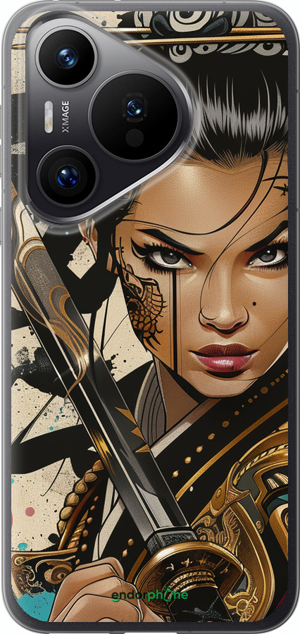 Силиконовый чехол Воительница ветров для Huawei Pura 70 PRO - 6077u-3700 изображение 