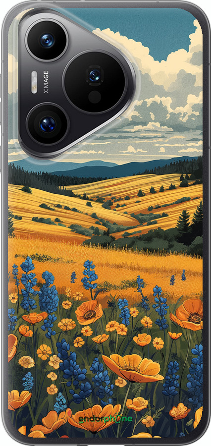 Силиконовый чехол Украинское поле для Huawei Pura 70 PRO - 6082u-3700 изображение 