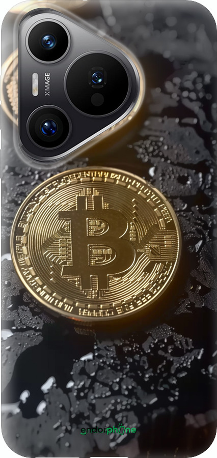 Силіконовий чехол Вулканійчний Bitcoin для Huawei Pura 70 PRO - 6092u-3700 изображение 