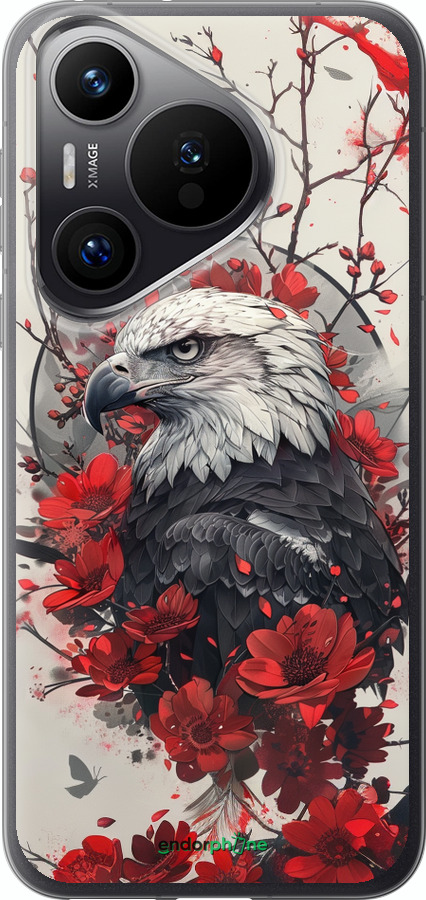 Силиконовый чехол Рубиновый орел для Huawei Pura 70 PRO - 6103u-3700 изображение 