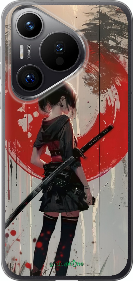 Силиконовый чехол Сумерки воина: Танец с катаной для Huawei Pura 70 PRO - 6123u-3700 изображение 