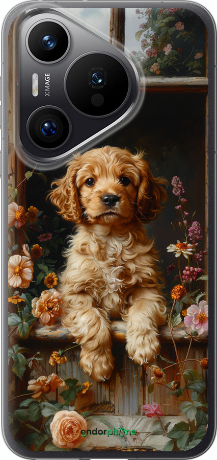 Силиконовый чехол Щенок cocker spaniel для Huawei Pura 70 PRO - 6136u-3700 изображение 