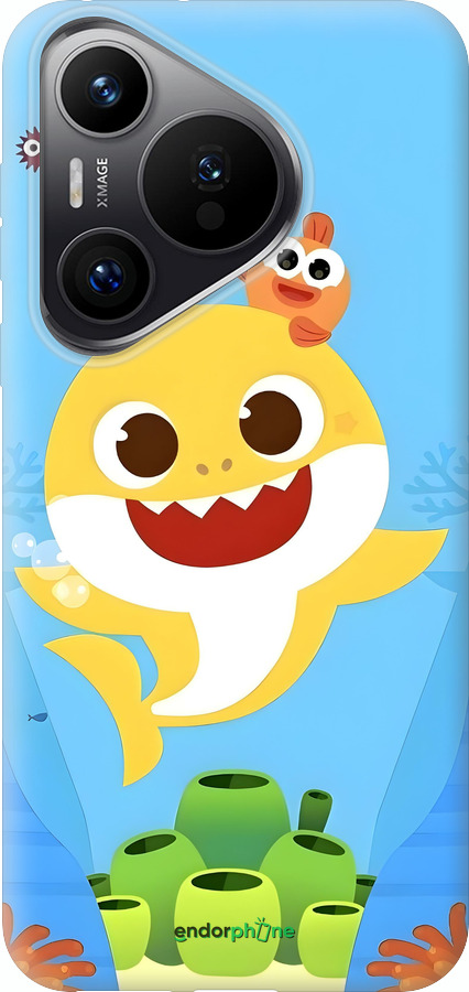 Силиконовый чехол Бейби Шарк для Huawei Pura 70 PRO - 6303u-3700 изображение 