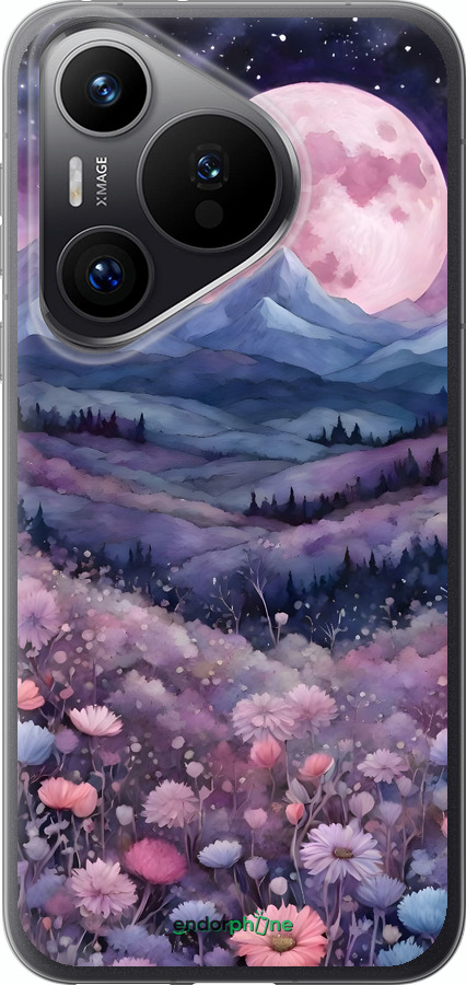 Силиконовый чехол Ночь луна арт для Huawei Pura 70 PRO - 6319u-3700 изображение 