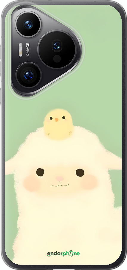 Силиконовый чехол Барашек и ципленок для Huawei Pura 70 PRO - 6369u-3700 изображение 