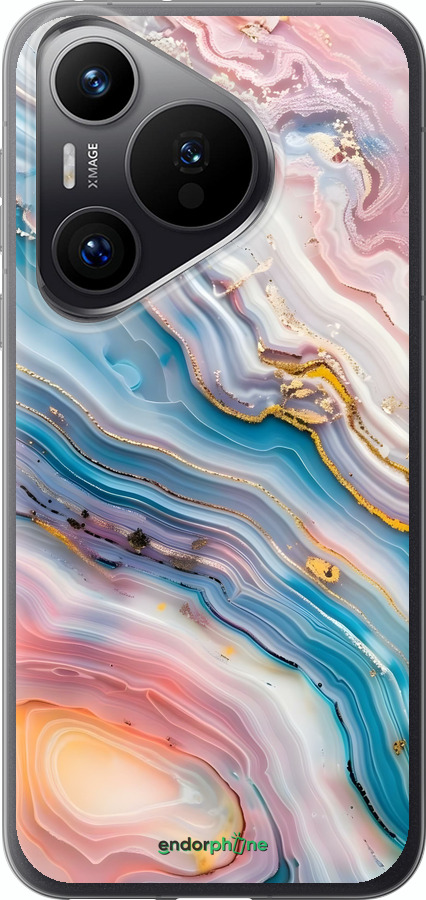 Силиконовый чехол Мрамор красивый для Huawei Pura 70 PRO - 6376u-3700 изображение 