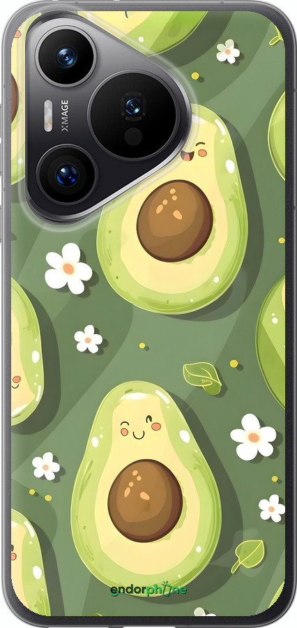 Силиконовый чехол Авокадо для Huawei Pura 70 PRO - 6380u-3700 изображение 