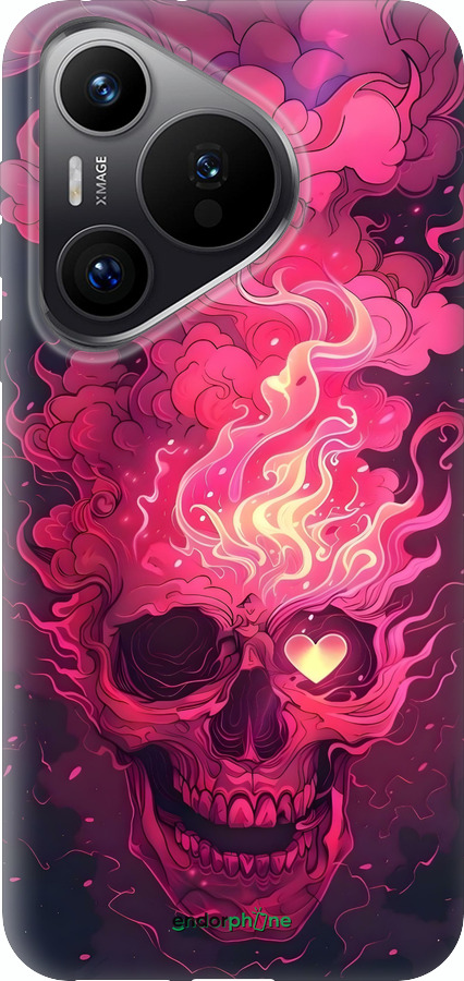 Силіконовий чехол Череп арт для Huawei Pura 70 PRO - 6385u-3700 изображение 